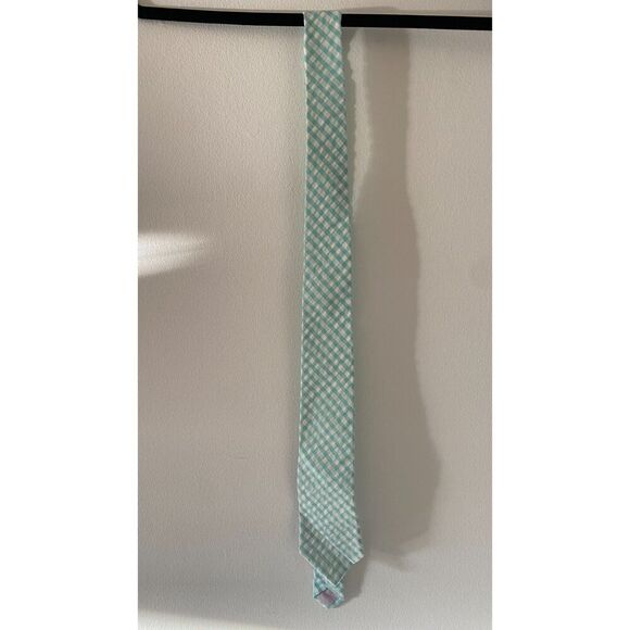 High Cotton Green Checkered Pattern Men's Tie - Picture 1 of 1